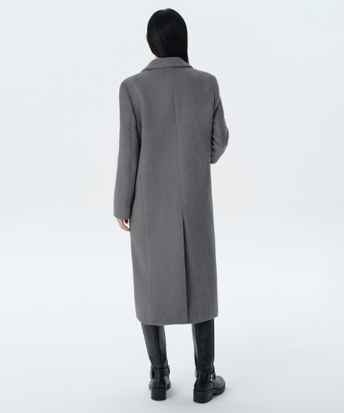 MUSINSA STANDARD WOMAN（ムシンサスタンダードウーマン）の「レディースカシミアブレンドチェスターロングコート[ミディアムグレー]（チェスターコート・レディース・その他・SMALL/MEDIUM/LARGE/X-SMALL）」の3枚目の写真