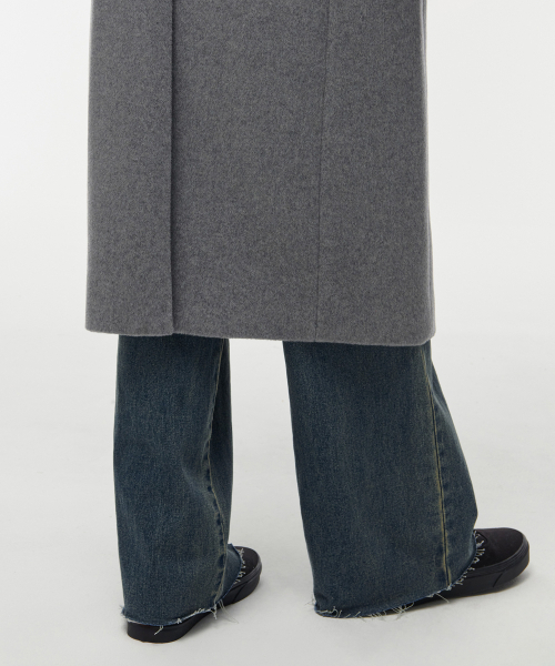 MUSINSA STANDARD WOMAN（ムシンサスタンダードウーマン）の「レディースカシミアブレンドチェスターロングコート[ミディアムグレー]（チェスターコート・レディース・その他・SMALL/MEDIUM/LARGE/X-SMALL）」の9枚目の写真