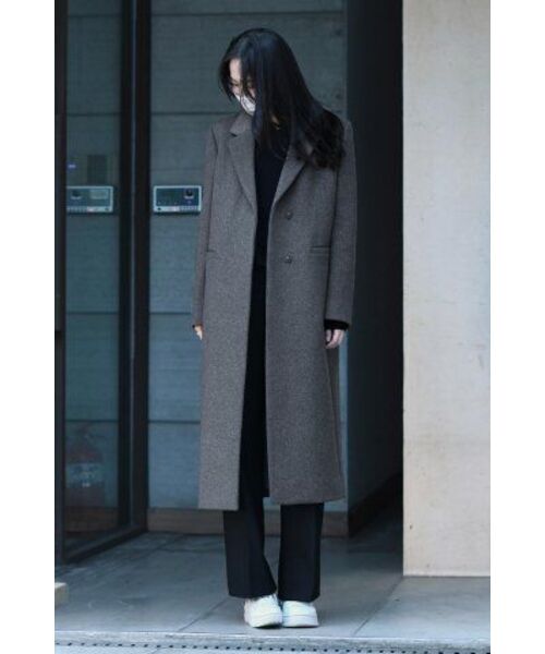 MUSINSA STANDARD WOMAN（ムシンサスタンダードウーマン）の「レディースカシミアブレンドチェスターロングコート[ミディアムグレー]（チェスターコート・レディース・その他・SMALL/MEDIUM/LARGE/X-SMALL）」の20枚目の写真