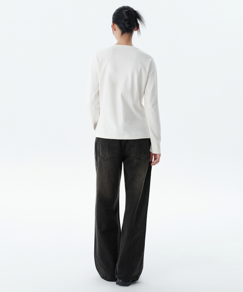 MUSINSA STANDARD WOMAN（ムシンサスタンダードウーマン）の「ウィメンズ90sバギーデニムパンツ[ラスティブラック]（デニムパンツ・レディース・その他・30/24/25/26/27/28/29）」の3枚目の写真