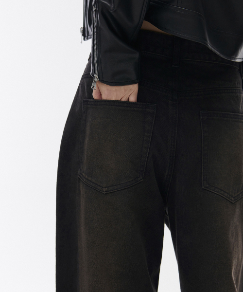MUSINSA STANDARD WOMAN（ムシンサスタンダードウーマン）の「ウィメンズ90sバギーデニムパンツ[ラスティブラック]（デニムパンツ・レディース・その他・30/24/25/26/27/28/29）」の5枚目の写真
