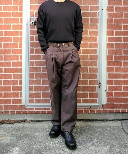XERO（ゼロ）の「Clean Deep One Tuck Denim Pants [Brown]（デニムパンツ・メンズ・その他・LARGE/MEDIUM/SMALL/X-LARGE）」の15枚目の写真