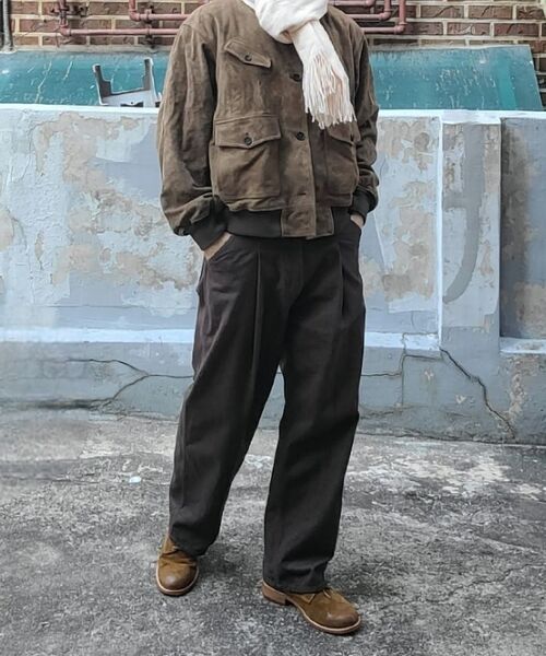 XERO（ゼロ）の「Clean Deep One Tuck Denim Pants [Brown]（デニムパンツ・メンズ・その他・LARGE/MEDIUM/SMALL/X-LARGE）」の16枚目の写真