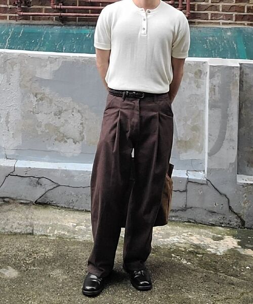 XERO（ゼロ）の「Clean Deep One Tuck Denim Pants [Brown]（デニムパンツ・メンズ・その他・LARGE/MEDIUM/SMALL/X-LARGE）」の19枚目の写真