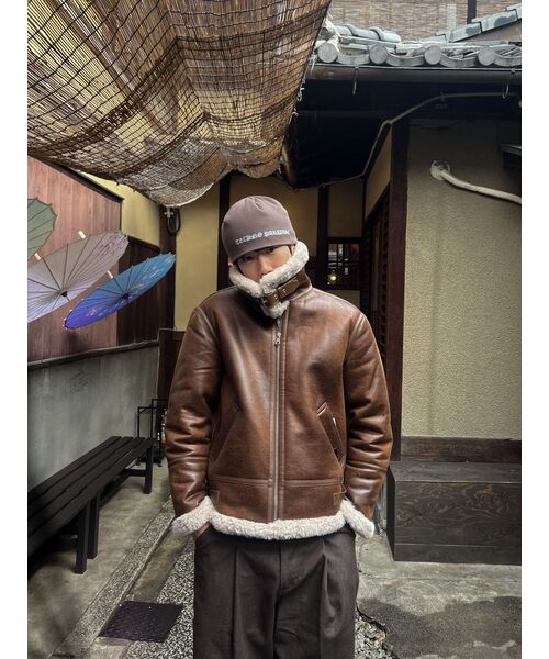 XERO（ゼロ）の「Clean Deep One Tuck Denim Pants [Brown]（デニムパンツ・メンズ・その他・LARGE/MEDIUM/SMALL/X-LARGE）」の5枚目の写真