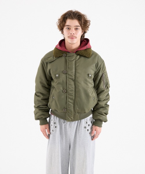 FTW（エフティダブリュー）の「【UNISEX】N-2B COMPACT JACKET（ミリタリージャケット・メンズ・ブラック/カーキ/ボルドー・SMALL/MEDIUM/LARGE）」の6枚目の写真