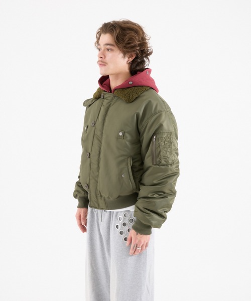 FTW（エフティダブリュー）の「【UNISEX】N-2B COMPACT JACKET（ミリタリージャケット・メンズ・ブラック/カーキ/ボルドー・SMALL/MEDIUM/LARGE）」の7枚目の写真