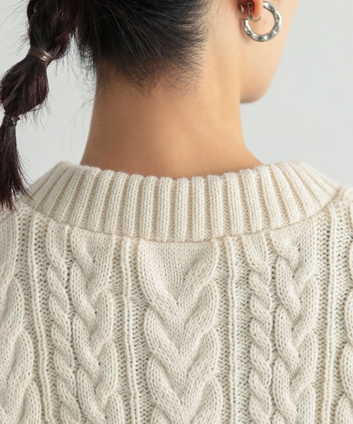 n'OrLABEL（ノアールレーベル）の「『キルティング×ケーブルニットドッキングブルゾン』（ブルゾン・レディース・ブラック/カーキ・FREE）」の17枚目の写真