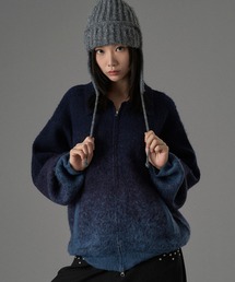 ONCILY（オンシェリー）の「ASSORT SHAGGY ZIP KNIT CARDIGAN / アソートシャギージップニットカーディガン（カーディガン/ボレロ）」