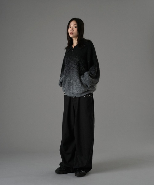 ONCILY（オンシェリー）の「ASSORT SHAGGY ZIP KNIT CARDIGAN / アソートシャギージップニットカーディガン（カーディガン/ボレロ・メンズ・ブルー/ブラウン/ブラック/オリーブ/ダークブラウン/ボルドー/アイボリー/ブラック系その他・LARGE/MEDIUM/SMALL）」の16枚目の写真