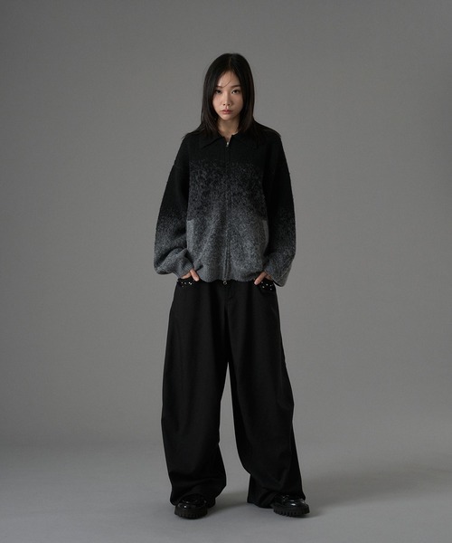 ONCILY（オンシェリー）の「ASSORT SHAGGY ZIP KNIT CARDIGAN / アソートシャギージップニットカーディガン（カーディガン/ボレロ・メンズ・ブルー/ブラウン/ブラック/オリーブ/ダークブラウン/ボルドー/アイボリー/ブラック系その他・LARGE/MEDIUM/SMALL）」の15枚目の写真