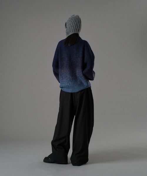 セール】ASSORT SHAGGY ZIP KNIT CARDIGAN / アソートシャギージップ