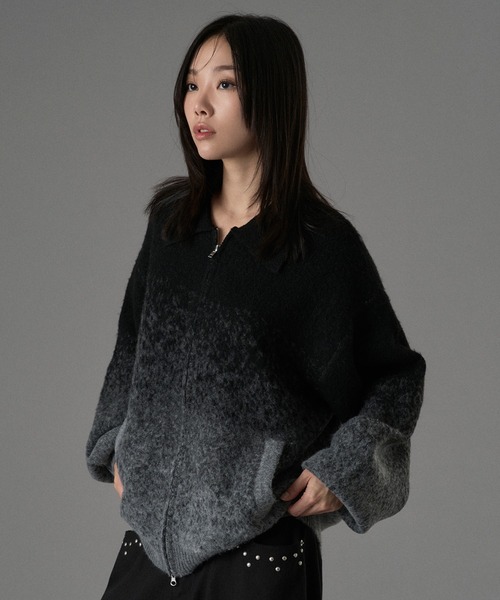ONCILY（オンシェリー）の「ASSORT SHAGGY ZIP KNIT CARDIGAN / アソートシャギージップニットカーディガン（カーディガン/ボレロ・メンズ・ブルー/ブラウン/ブラック/オリーブ/ダークブラウン/ボルドー/アイボリー/ブラック系その他・LARGE/MEDIUM/SMALL）」の11枚目の写真