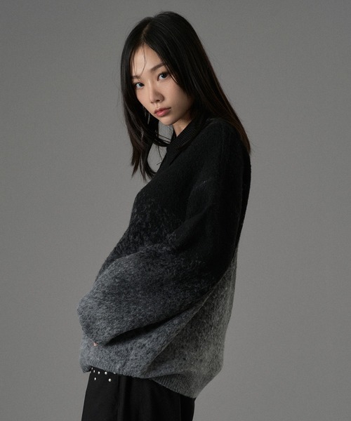 ONCILY（オンシェリー）の「ASSORT SHAGGY ZIP KNIT CARDIGAN / アソートシャギージップニットカーディガン（カーディガン/ボレロ・メンズ・ブルー/ブラウン/ブラック/オリーブ/ダークブラウン/ボルドー/アイボリー/ブラック系その他・LARGE/MEDIUM/SMALL）」の13枚目の写真