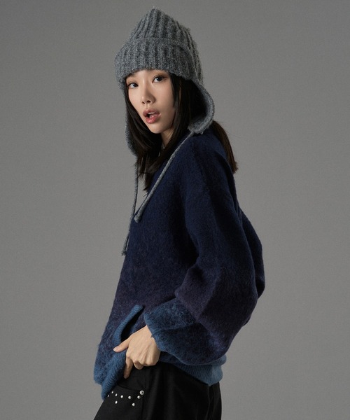 ONCILY（オンシェリー）の「ASSORT SHAGGY ZIP KNIT CARDIGAN / アソートシャギージップニットカーディガン（カーディガン/ボレロ・メンズ・ブルー/ブラウン/ブラック/オリーブ/ダークブラウン/ボルドー/アイボリー/ブラック系その他・LARGE/MEDIUM/SMALL）」の22枚目の写真