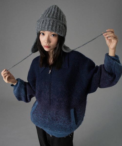 ONCILY（オンシェリー）の「ASSORT SHAGGY ZIP KNIT CARDIGAN / アソートシャギージップニットカーディガン（カーディガン/ボレロ・メンズ・ブルー/ブラウン/ブラック/オリーブ/ダークブラウン/ボルドー/アイボリー/ブラック系その他・LARGE/MEDIUM/SMALL）」の20枚目の写真