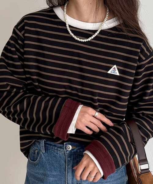 GEVACO（ゲバコ）の「【2WAY仕様】【GEVACO/ゲバコ】裏フリースボートネックTシャツ（Tシャツ/カットソー・レディース・ブルー系その他/ブルー系その他6/ピンク系その他/ブラック系その他・38）」の2枚目の写真