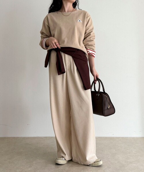 GEVACO（ゲバコ）の「【2WAY仕様】【GEVACO/ゲバコ】裏フリースボートネックTシャツ（Tシャツ/カットソー・レディース・ブルー系その他/ブルー系その他6/ピンク系その他/ブラック系その他・38）」の5枚目の写真