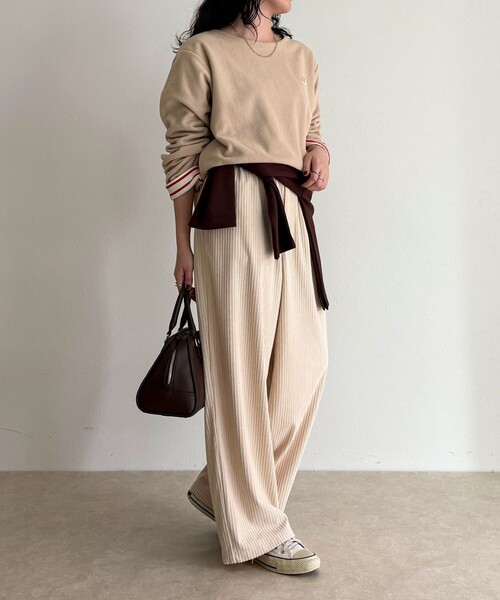 GEVACO（ゲバコ）の「【2WAY仕様】【GEVACO/ゲバコ】裏フリースボートネックTシャツ（Tシャツ/カットソー・レディース・ブルー系その他/ブルー系その他6/ピンク系その他/ブラック系その他・38）」の7枚目の写真