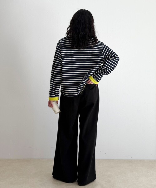 GEVACO（ゲバコ）の「【2WAY仕様】【GEVACO/ゲバコ】裏フリースボートネックTシャツ（Tシャツ/カットソー・レディース・ブルー系その他/ブルー系その他6/ピンク系その他/ブラック系その他・38）」の14枚目の写真