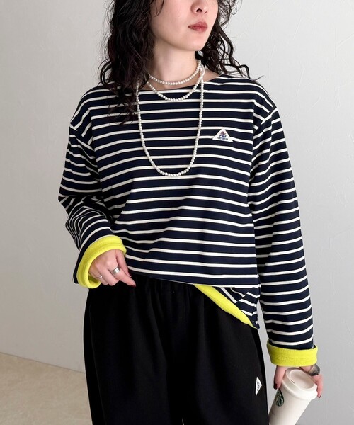 GEVACO（ゲバコ）の「【2WAY仕様】【GEVACO/ゲバコ】裏フリースボートネックTシャツ（Tシャツ/カットソー・レディース・ブルー系その他/ブルー系その他6/ピンク系その他/ブラック系その他・38）」の16枚目の写真