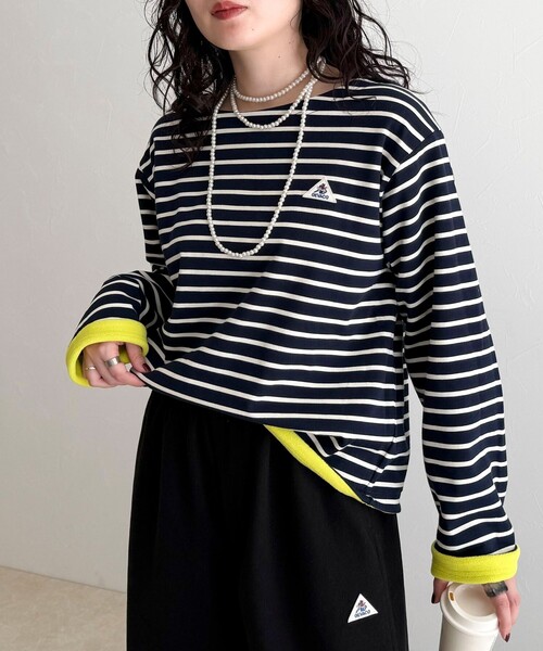 GEVACO（ゲバコ）の「【2WAY仕様】【GEVACO/ゲバコ】裏フリースボートネックTシャツ（Tシャツ/カットソー・レディース・ブルー系その他/ブルー系その他6/ピンク系その他/ブラック系その他・38）」の18枚目の写真