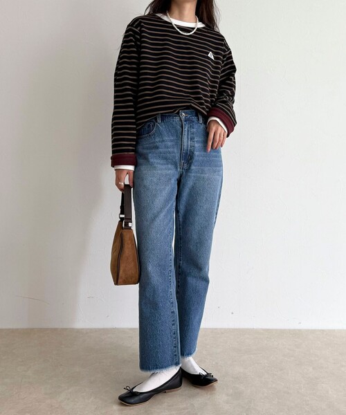 GEVACO（ゲバコ）の「【2WAY仕様】【GEVACO/ゲバコ】裏フリースボートネックTシャツ（Tシャツ/カットソー・レディース・ブルー系その他/ブルー系その他6/ピンク系その他/ブラック系その他・38）」の21枚目の写真