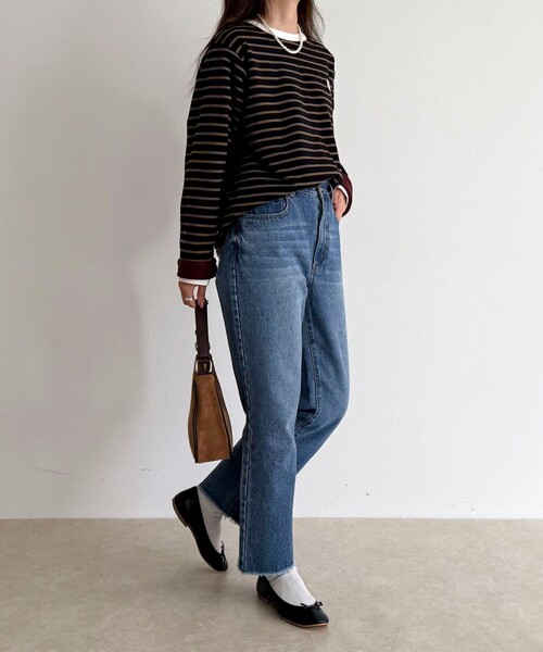 GEVACO（ゲバコ）の「【2WAY仕様】【GEVACO/ゲバコ】裏フリースボートネックTシャツ（Tシャツ/カットソー・レディース・ブルー系その他/ブルー系その他6/ピンク系その他/ブラック系その他・38）」の22枚目の写真