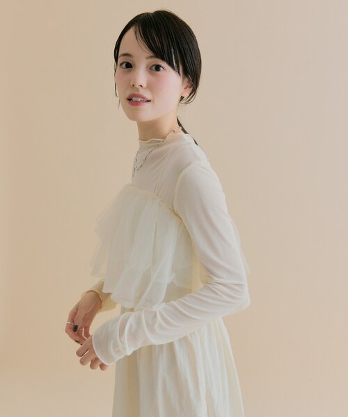 セール】[森川企画/オケージョンアイテム]チュールキャミワンピースSET