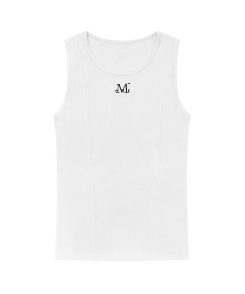 MUCENT(ムセント)の「ディテールUネックシグネチャースリーブレス男女共用(2カラー)(Tシャツ/カットソー・レディース・ホワイト/ブラック・FREE)」の1枚目の写真