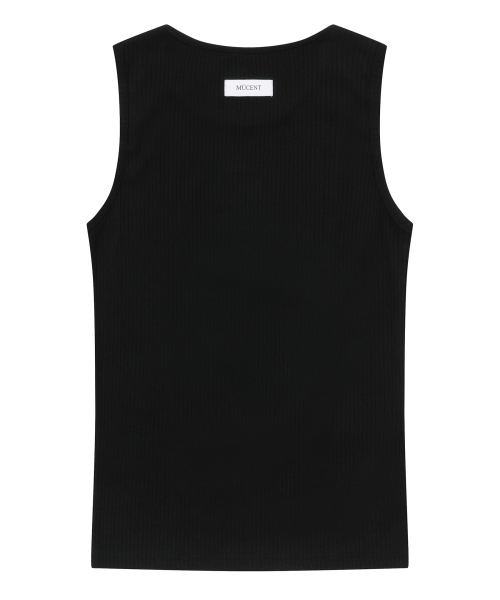 MUCENT(ムセント)の「ディテールUネックシグネチャースリーブレス男女共用(2カラー)(Tシャツ/カットソー・レディース・ホワイト/ブラック・FREE)」の10枚目の写真