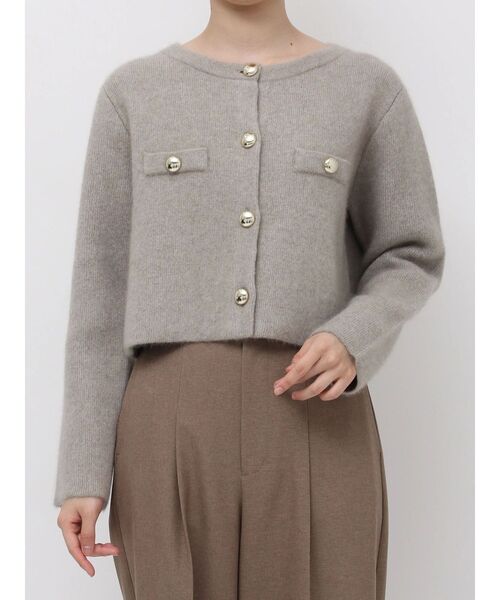 LAGUNAMOON（ラグナムーン）の「CHNラクーンニットジャケット（テーラードジャケット・レディース・ピンク/ベージュ/ネイビー・FREE）」の14枚目の写真