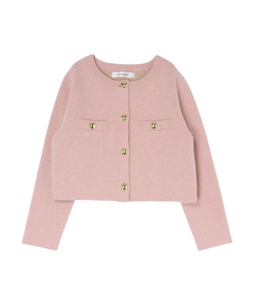 LAGUNAMOON（ラグナムーン）の「CHNラクーンニットジャケット（テーラードジャケット・レディース・ピンク/ベージュ/ネイビー・FREE）」の6枚目の写真