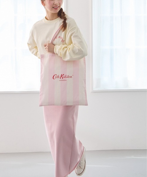Cath Kidston（キャスキッドソン）の「トートバッグ Pink Stripe（トートバッグ・レディース・ベビーピンク・FREE）」の6枚目の写真