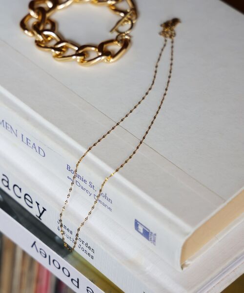 le.coeur blanc（ルクールブラン）の「O ステンレスシンプルネックレス（ネックレス・レディース・ゴールド・FREE）」の4枚目の写真