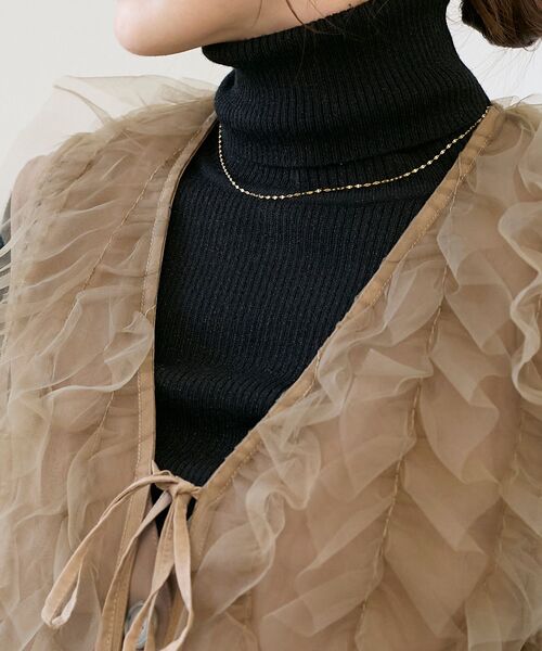 le.coeur blanc（ルクールブラン）の「O ステンレスシンプルネックレス（ネックレス・レディース・ゴールド・FREE）」の9枚目の写真