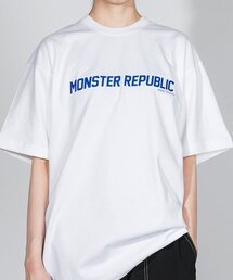 モンスター ベーシック ロゴ ブルー Tシャツ ホワイト