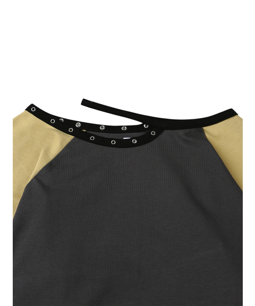 TUOMIO（トゥオミオ）の「CUT-OUT STAR LONG SLEEVES [CHARCOAL]（Tシャツ/カットソー・レディース・その他・1/2）」の5枚目の写真