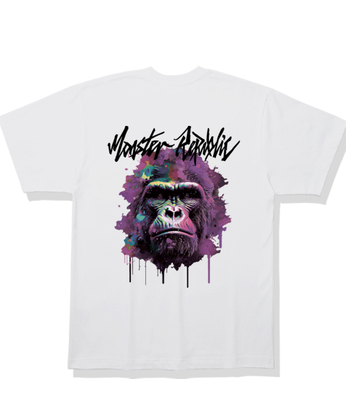 MONSTER REPUBLIC(モンスターリパブリック)の「リアルフェイス ラベンダーパープル Tシャツ ホワイト(Tシャツ/カットソー・レディース・その他・LARGE/MEDIUM/SMALL/X-LARGE)」の1枚目の写真