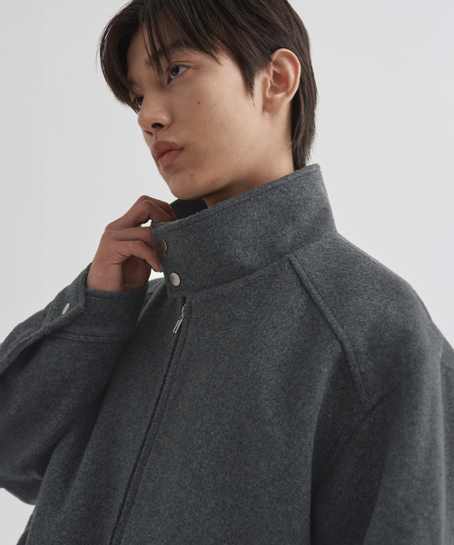 DRAW FIT（ドローフィット）の「ウールヘリングトンアラインジャケット [D.NAVY]（ブルゾン・メンズ・その他・MEDIUM/LARGE/X-LARGE）」の6枚目の写真