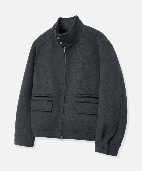 DRAW FIT（ドローフィット）の「ウールヘリングトンアラインジャケット [D.NAVY]（ブルゾン・メンズ・その他・MEDIUM/LARGE/X-LARGE）」の7枚目の写真