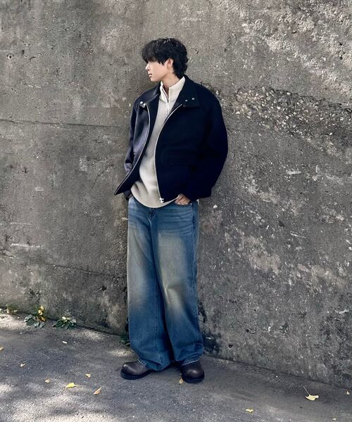 DRAW FIT（ドローフィット）の「ウールヘリングトンアラインジャケット [D.NAVY]（ブルゾン・メンズ・その他・MEDIUM/LARGE/X-LARGE）」の9枚目の写真
