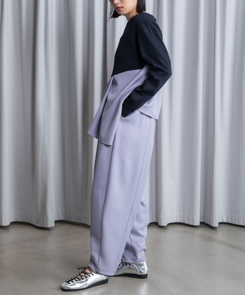 MARECHAL TERRE（マルシャルテル）の「【UV / 防シワ 機能付き】コクーンパンツ（その他パンツ・レディース・ブラック/ネイビー/グレー/サンドベージュ/ラベンダー・MEDIUM）」の8枚目の写真