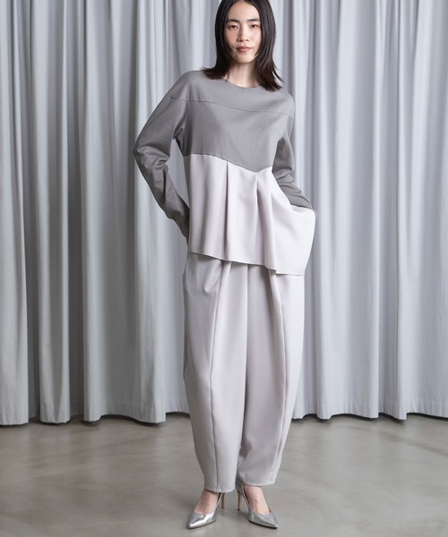 MARECHAL TERRE（マルシャルテル）の「【UV / 防シワ 機能付き】コクーンパンツ（その他パンツ・レディース・ブラック/ネイビー/グレー/サンドベージュ/ラベンダー・MEDIUM）」の18枚目の写真