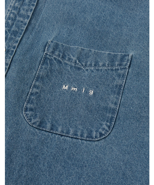 MMLG（エムエムエルジー）の「[Mmlg] LABLE M DENIM SHIRTS (BLUE)（シャツ/ブラウス・レディース・その他・X-LARGE/LARGE/MEDIUM/SMALL）」の4枚目の写真