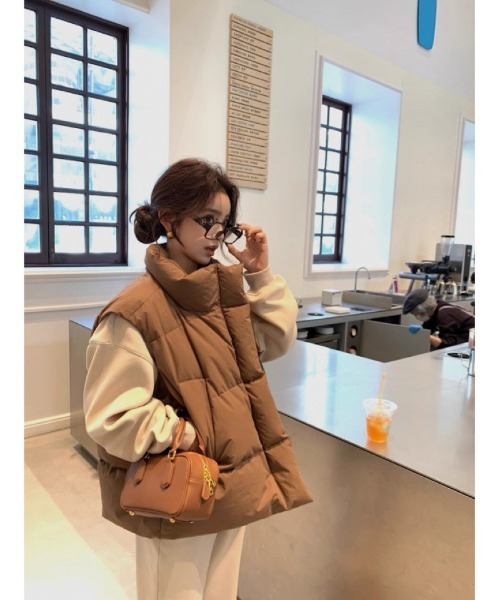 セール】スタンドカラー エコダウンベスト（ダウンベスト）｜Ritzy