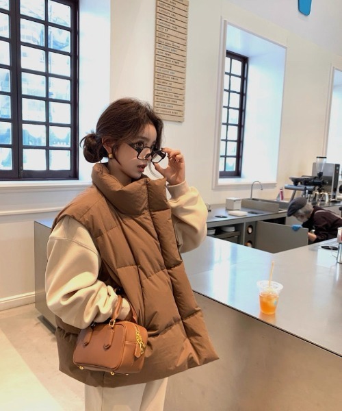 セール】スタンドカラー エコダウンベスト（ダウンベスト）｜Ritzy