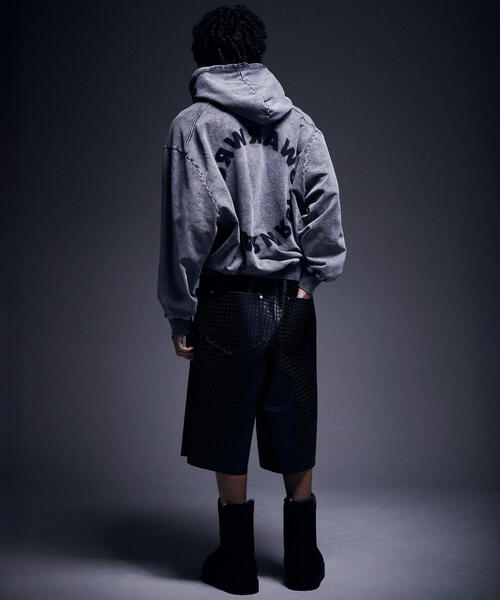 DANKE SCHON（ダンケシェーン）の「DankeSchon/ダンケシェーン/CHEMICAL SWEAT HOODIE（パーカー・レディース・ブラック・M/L）」の4枚目の写真