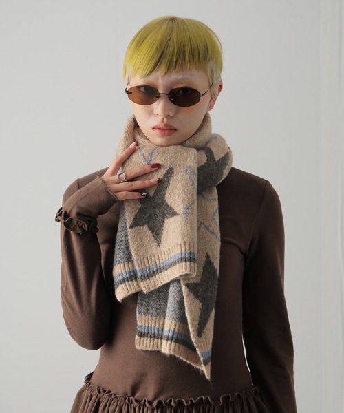 セール】星柄ニットマフラー（マフラー）｜Ulysses（ユリシス）の