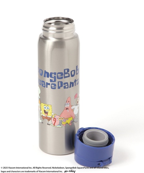 BAYFLOW（ベイフロー）の「【スポンジ・ボブ×BAYFLOW】ワンタッチステンレスボトル480ml[保温・保冷]（水筒・レディース・シルバー・ONESIZE）」の4枚目の写真
